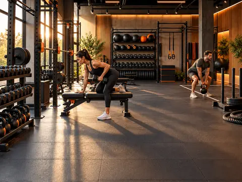 Moderne Trainingsfläche für eine flexible Monatsmitgliedschaft